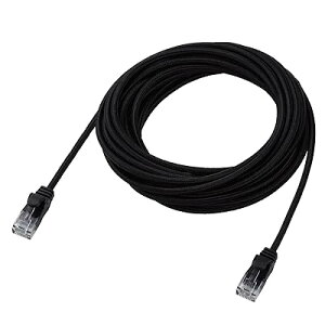 LAN�P�[�u�� CAT6A 5m �ܐ܂�h�~ ���b�V���P�[�u�� �u���b�N ECLD-GPAM/BK50