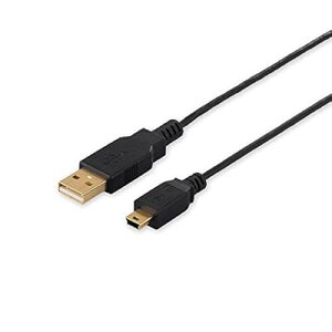 BUFFALO USB2.0�P�[�u�� (A to miniB) �X�����^�C�v �u���b�N 2m BSUAMNSM220BK