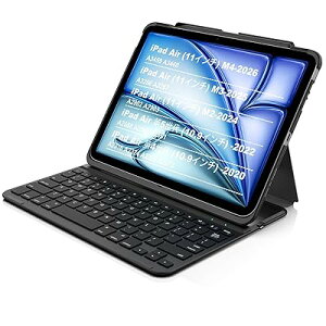 iPad Air 11�C���`�P�[�X(M4/M3/M2�A2026/2025/2024)�AiPad Air ��5����A��4�����p�J�o�[�ABluetooth�L�[