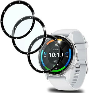 �Ή� GARMIN Venu 3 �t�B���� 3���Z�b�g PET������ �S�ʕی� �X�}�[�g�E�H�b�` �p Venu3 �t���ی�t