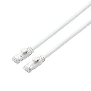 LAN�P�[�u�� CAT6A 2m �ܐ܂�h�~�R�l�N�^ �X�^���_�[�h �z���C�g LD-GPA/WH2