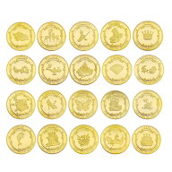 ＼楽天スーパーセール／aninako 歯の妖精 コイン 20個セット 金貨 バラエティ 歯 妖精 乳歯 記念 歯と交…