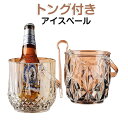 アイスペール アクリル 氷入れ トング付き 業務用 プラスチック製 アイスバケツ おしゃれ シンプル たっぷり 大容量 …