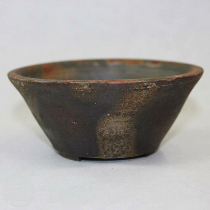35・備前焼 手鉢 小川秀藏 未使用 新品 菓子受け 大皿 共箱あり 陶歴 