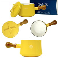 DANSKダンスクソースパン1.5QTフタ付き片手鍋15cmホーロー鍋コベンスタイル北欧ブランドミルクパン