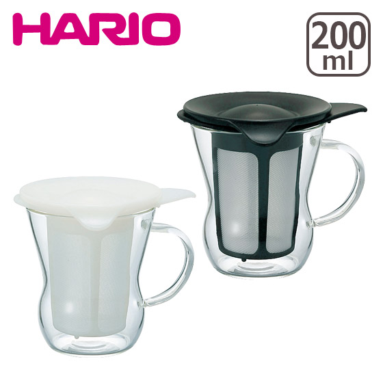 hario 特売 ハリオ 一人分のお茶を茶葉から淹れられるカップ HARIO 選べるカラー ご予約品 茶こし付き ワンカップティーメーカー