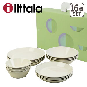 iittala �C�b�^�� TEEMA�i�e�B�[�}�j �X�^�[�^�[�Z�b�g 16�_�Z�b�gWHITE �i�v���[�g21�E26cmx4+�{�E��15�E21cmx4�j �M�t�g�E�̂���