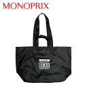 【ポイント5倍 7/10】4点までメール便で送料無料 モノプリ エコバッグ MONOPRIX モノトーン 黒 ブラック XXLサイズ 折りたたみ 買い物バッグ トートバッグ [M便 1/4] 宅配便のみ ギフト・のし可