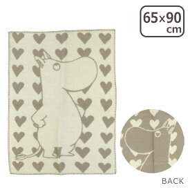 【ポイント3倍 8/10】KLIPPAN クリッパン ウールブランケット 65x90 MOOMIN HEART Taupe ミニブランケット ひざかけ ムーミン ハート 北欧 lambs wool blankets ギフト・のし可