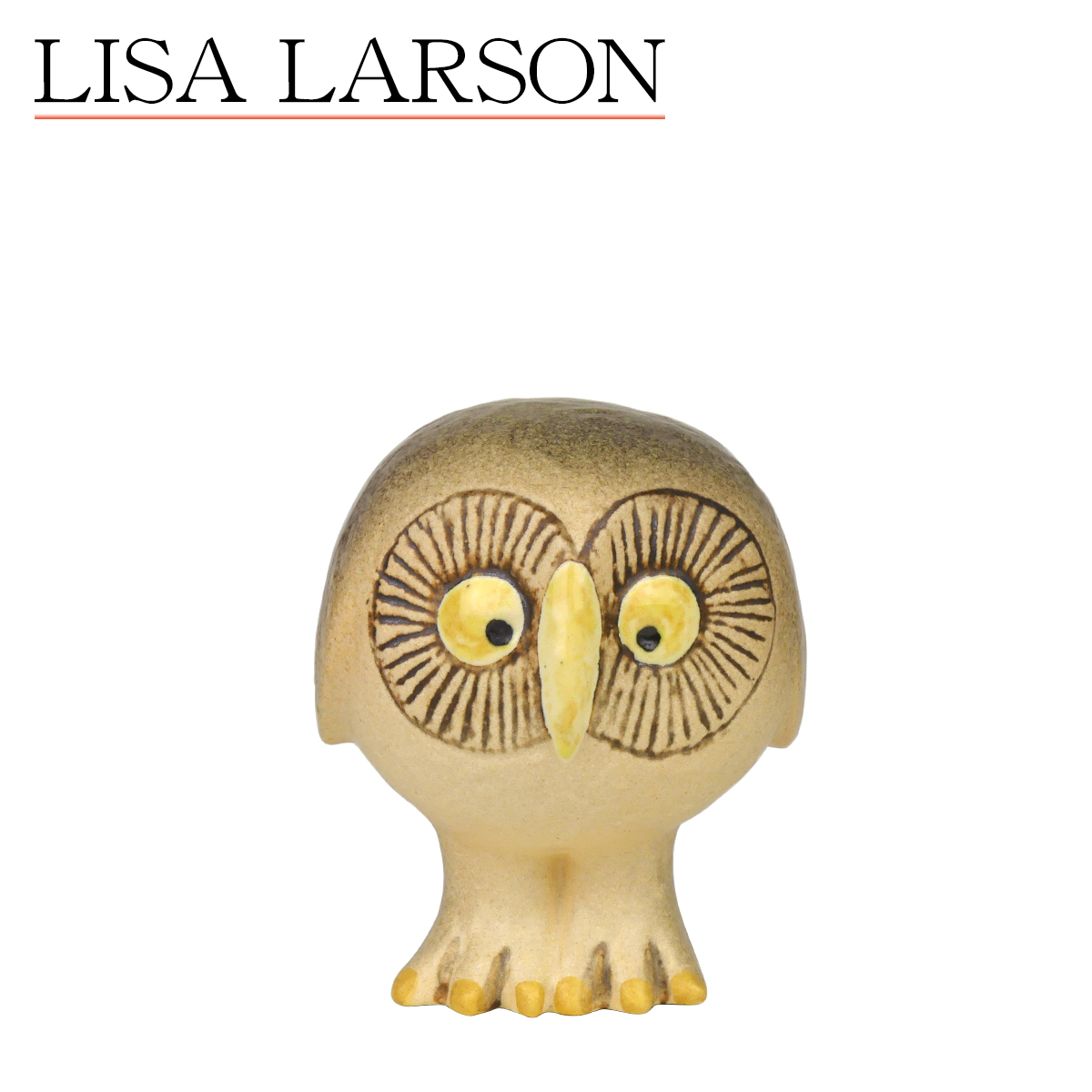 リサラーソン フクロウ（リサ・ラーソン） スウェーデンの森のグレーのふくろう 置物 （小） 鳥 動物 LisaLarson（Lisa  Larson）OWL（S） 陶器・北欧 | daily-3