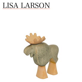 リサラーソン 置物 エルク ミニスカンセン ヘラジカ・トナカイ（リサ・ラーソン）（小）動物 LisaLarson（Lisa Larson）Mini Skansen moose 1220402 親子・陶器置物・北欧・オブジェ