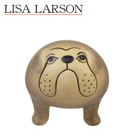 リサラーソン 置物 ケンネル ブルドッグ 陶器 犬 ミディアム（中） グレー 動物 LisaLarson（Lisa Larson…