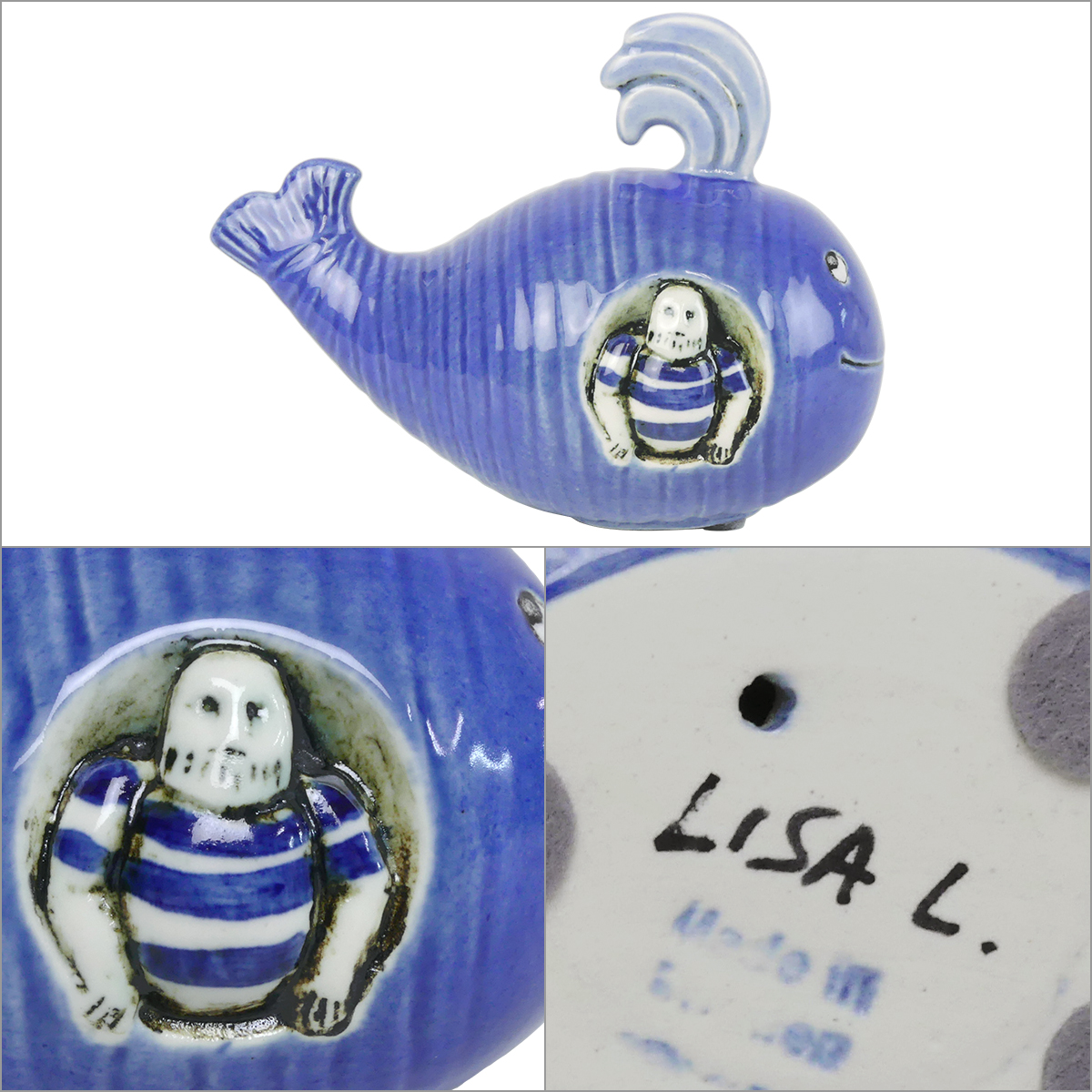 最先端 リサ ラーソン 青い海のヨナ クジラ リサラーソン 置物 動物 Lisalarson Lisa Larson 陶器 北欧インテリア Www Generalenterprise It
