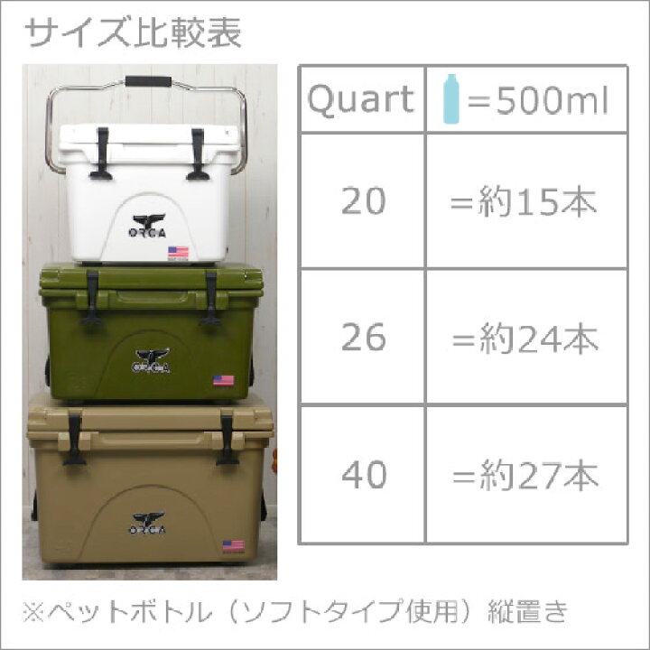 楽天市場 オルカ 40 Orca クーラーボックス Orca Coolers 40qt 大型 クーラー キャンプ アウトドア アメリカ製 クーラーbox Daily 3
