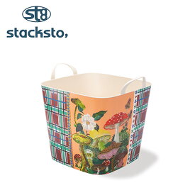 【クーポン4種あり】stacksto（スタックストー） バケット M Nathalie Lete バスケット スクエア 多用途バケツ