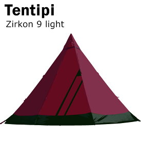 テンティピ ジルコン 9 light 11950 Zirkon テント ワンポール 軽量 ティピーテント 就寝人数8-10人用 キャンプ オールシーズン対応 Tentipi