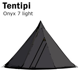 【クーポン4種あり】テンティピ オニキス 7 light 12370 Onyx テント ワンポール 軽量 ティピーテント 就寝人数6-8人用 キャンプ オールシーズン対応 Tentipi