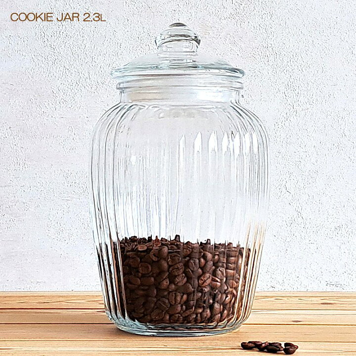 楽天市場】【ガラス容器】アンティーク クッキージャー 2.3L ガラス 