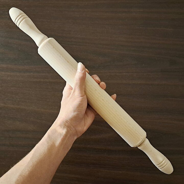 楽天市場】【めん棒・木製】伸ばし棒 ローラー式 めん棒 木製 白木柄 