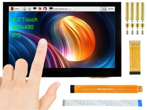 waveshare4.3�C���`DSILCD�f�B�X�v���CRaspberryPi4B/3B+/3A+/3B/2B/B+/A+/ComputeModule3+/3/4800x480�^�b�`�X�N���[���e�ʐ�IPS�X�N���[�����j�^�[