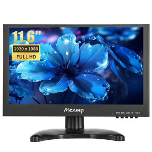 Mexmp11.6�C���`���^HDMI���j�^�[FHD1920x108016:9IPS����➑̉t���f�B�X�v���CHDMI/VGA/AV/BNC���͓����X�s�[�J�[PCCCTV�h�ƃJ����RaspberryPi�p