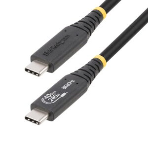 StarTech.com USB�P�[�u��/USB4(40Gbps)/50cm/Type-C/�I�X�E�I�X/240W Power Delivery/8K60Hz/DP Alt���[�h/USB-IF�F�ؕi/Thunderbolt�݊�/RoHS����/�����[�d
