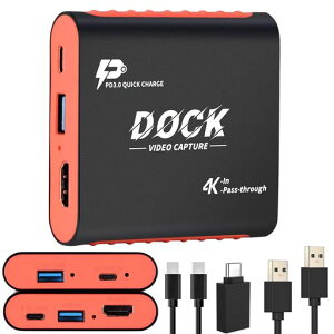 2-in-1Switch2/Switch/SteamDeck�Ή��L���v�`���[�{�[�h&�h�b�N-1080P60FPS�EUSB3.0�����E4KHDMI�p�X�X���[�EUSB-CPD100W�[�d�Ή�-�Q�[���^��E�����z�M�ɍœK