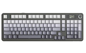 ATTACKSHARKX98PRO���J�j�J���L�[�{�[�h���C�����X�K�X�P�b�g�}�E���g5�w�p�b�hBluetooth/2.4GHz/USB-CTFT�X�N���[���������m�u�z�b�g�X���b�v�Ή�Bluetooth/2.4GHz/USB-C