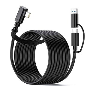 USB-C/AVR�Ή��P�[�u��PD�Ή�60W/3A�}���[�d�y5m�EL�^VR4K@60Hz�f���o��USB3.2Gen1�W��5Gbps�f�[�^�]���zType-C�@��Ή�E-MarkerOculusQuest2/Quest1/