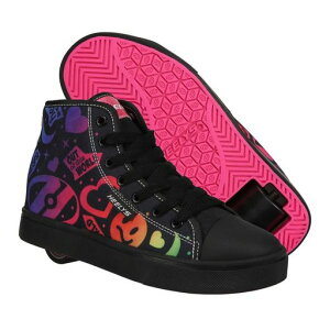 HEELYS(q[[Y)VELOZ-BLACK/RAINBOWNYLONCANVAS