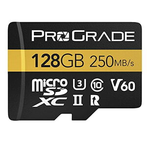 microSDCardV60(128GB)-tTCYSDJ[hfoCXŃeXgς|ő250MB/b̓ǂݎA130MB/b̏ProGradefW^B