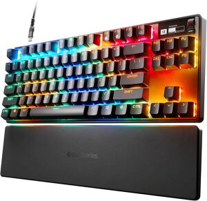 SteelSeries �Q�[�~���O�L�[�{�[�h �e���L�[���X �L�� �p��z�� OmniPoint�X�C�b�` �L�@EL�f�B�X�v���C���� Apex Pro TKL (2023) US 64856 �u���b�N