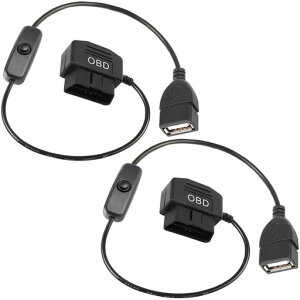XiatiaosannOBD-USB�d���P�[�u���A�_�v�^�[�A16�s��OBD2�I�X-USB���X�d���[�d�P�[�u���AOBD2-5V2AUSB�R�l�N�^12V24V36V-5V2A�X�C�b�`�{�^���t���A�ԍ�GPSDVR