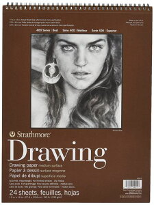 StrathmoreMediumDrawingPaperPad11hX14h-80lb24Sheets