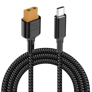 PoyiccotXT60USB-C�ϊ��P�[�u��1m�AType-C-XT60�[�d�A�_�v�^�[�P�[�u��ToolkitrcM7M6M6DM8S�[�d��p�A5.0-20V100WXT60�[�d�P�[�u��
