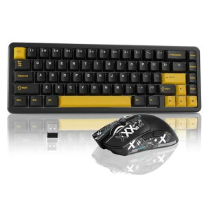 ATTACKSHARK���s�b�g�g���K�[�Q�[�~���O�L�[�{�[�h�}�E�X�Z�b�gX65HE���C�X�C�b�`0.01mm8Kkz�|�[�����O���[�gR1���C�����X�}�E�X�Q�[�~���O�}�E�X�y��2.4ghz/Bluetooth/USB-C(�X�^�[�u���b�N)