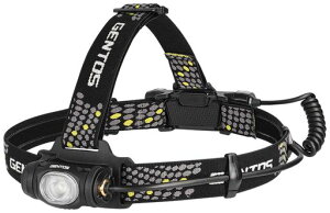 GENTOS(ジェントス)LEDヘッドライトUSB充電式【明るさ420ルーメン/実用点灯8.5時間/後部認識灯】専用充電池使用メタルマスターMM-818R