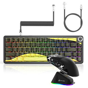 ATTACK SHARK X65PRO HE�����Q�[�~���O�L�[�{�[�h&X11���C�����X�}�E�X