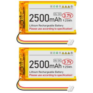 3.7V���`�E���C�I���d�r2500mAh903659�[�d���d�r���`�E���|���}�[�d�rLipo�o�b�e���[JST�s�b�`1.5mm3���R�l�N�^�����ی��H�t���\�j�[Playstation5Dualsense�R���g���[���[