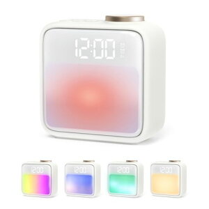 Vidafelic目覚まし時計光子供めざまし時計ナイトライト充電式置き時計シンプル大音量アラームスリープタイマーベッドサイドランプ誕生日ギフトクリスマスプレゼント日本語説明書付き(…