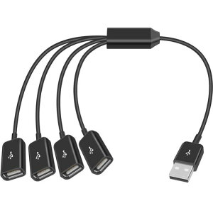 DuttekUSB���򉄒��P�[�u��USB2.0�X�v���b�^�[Y���^�����d���P�[�u���A4in1USB2.0TypeA1�I�X����f���A�����X��Y