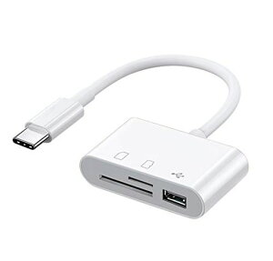 AXYOUSBType-Cカードリーダーコンパクト多機能SDカードMicroSDカード読み取りUSB-Aメスポート搭載Type-C端子搭載のスマートフォンタブレットPCパソコンに対応ホワイト