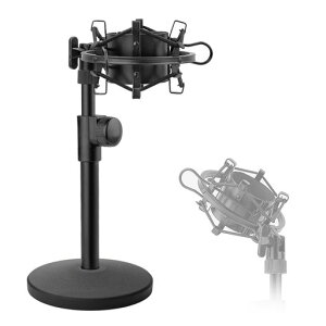 FrgyeeAT2020デスクトップマイクスタンド調節可能なテーブルマイクスタンドマイクショックマウント付きAudioTechnicaAT2020AT2020USB+AT2035ATR2500コンデンサースタジオマイク用