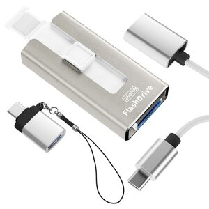 USB256GB4in1XChyAvsvEf[^ۑziPhoneΉf[^ڍsOtXg[WiOS/Type-C/USB/Micro[qڑeʃX}zUSBf[^ڍsʐ^ۑType-CϊP[u
