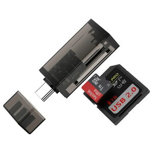 �J�[�h���[�_�[�^�C�vC2-in-1USB2.0�������J�[�h���[�_�[OTG�@�\����MicroSD����2TB�܂ŁySDXC/SDHC/SD/microSDXC/microSDHC/microSD/UHS-I�J�[�h�Ή��ziPhone15/16