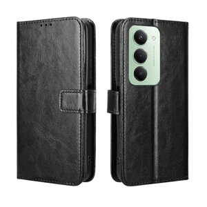 For REDMI 15 5G �p�̎蒠�^ �P�[�X �J�o�[ For REDMI 15 5G �p�̃P�[�X �蒠�^ �J�o�[ �蒠�^ �S�ʕی� �P�[�X Hcsxlcj (�u���b�N)