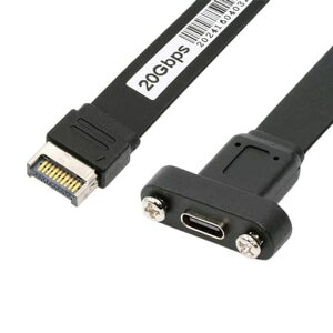 NFHKUSB3.220�s��Type-EIDC�t�����g�p�l���w�b�_�[����USB-CType-C���X�����P�[�u��20Gbps�p�l���}�E���g�l�W�t��