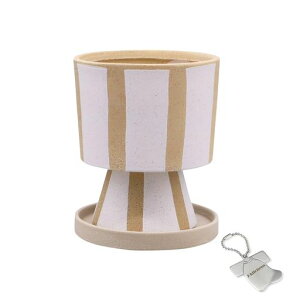 J-kitchensSelect花瓶陶器植木鉢十草デザインポットロングLホワイトΦ14.3xH16.5cmオリジナルタグ付