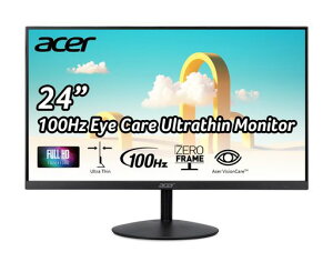 AcerSB242YHbi23.8hFullHD(1920x1080)Zero-FrameGamingOfficeMonitor|AMDFreeSyncTechnology|Ultra-ThinStylish