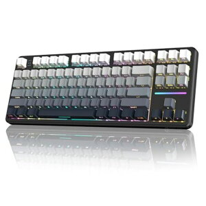 ATTACKSHARKxMAMBASNAKEX87�Q�[�~���O�L�[�{�[�h�u���[�x���[�X�C�b�`�K�X�P�b�g�}�E���g���j�A�T�C�h���󒤍�PBT�L�[�L���b�vOEM�J�X�^�}�C�Y����RGB3�ڑ����[�h2.4G/Bluetooth/USB-C